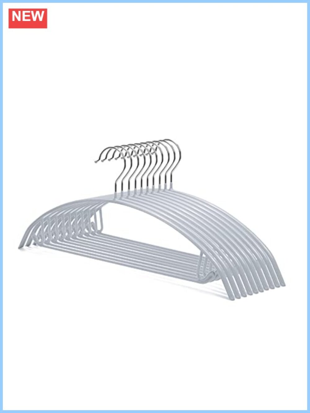Non Slip PVC Coating Heavy Duty Metal Suit Hangers Set of 10